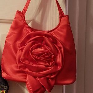 Red flower purse